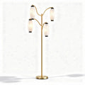 Five-headed floor lamp with adjustable shades in black metal finish 120 x 30 x 180cm